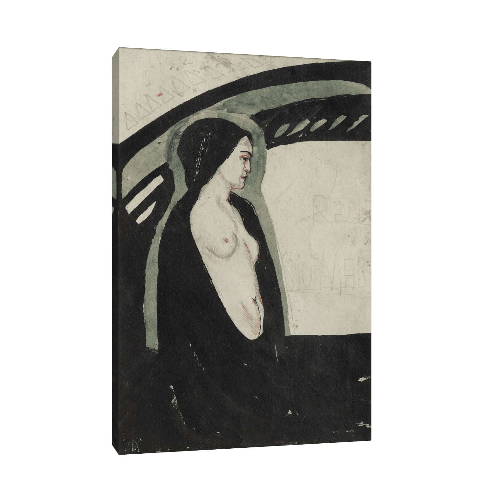 Design for a book Cover Sju Martyrer, Axel Törneman - ArtDeco Canvas