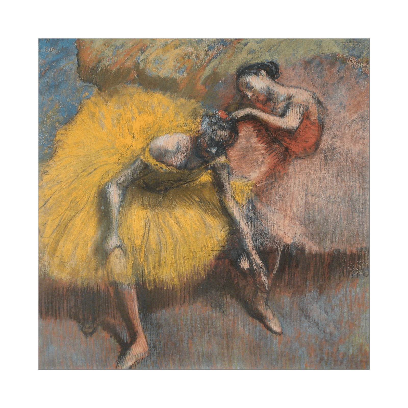 Deux Danseuses Jaunes Et Roses, Edgar Degas - ArtDeco Canvas