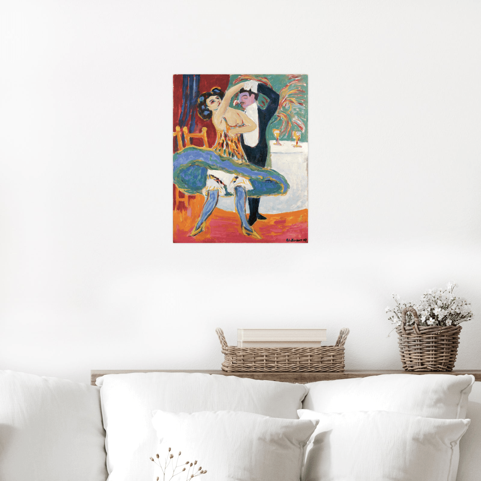 English Dancing Couple, Ernst Ludwig Kirchner - ArtDeco Canvas