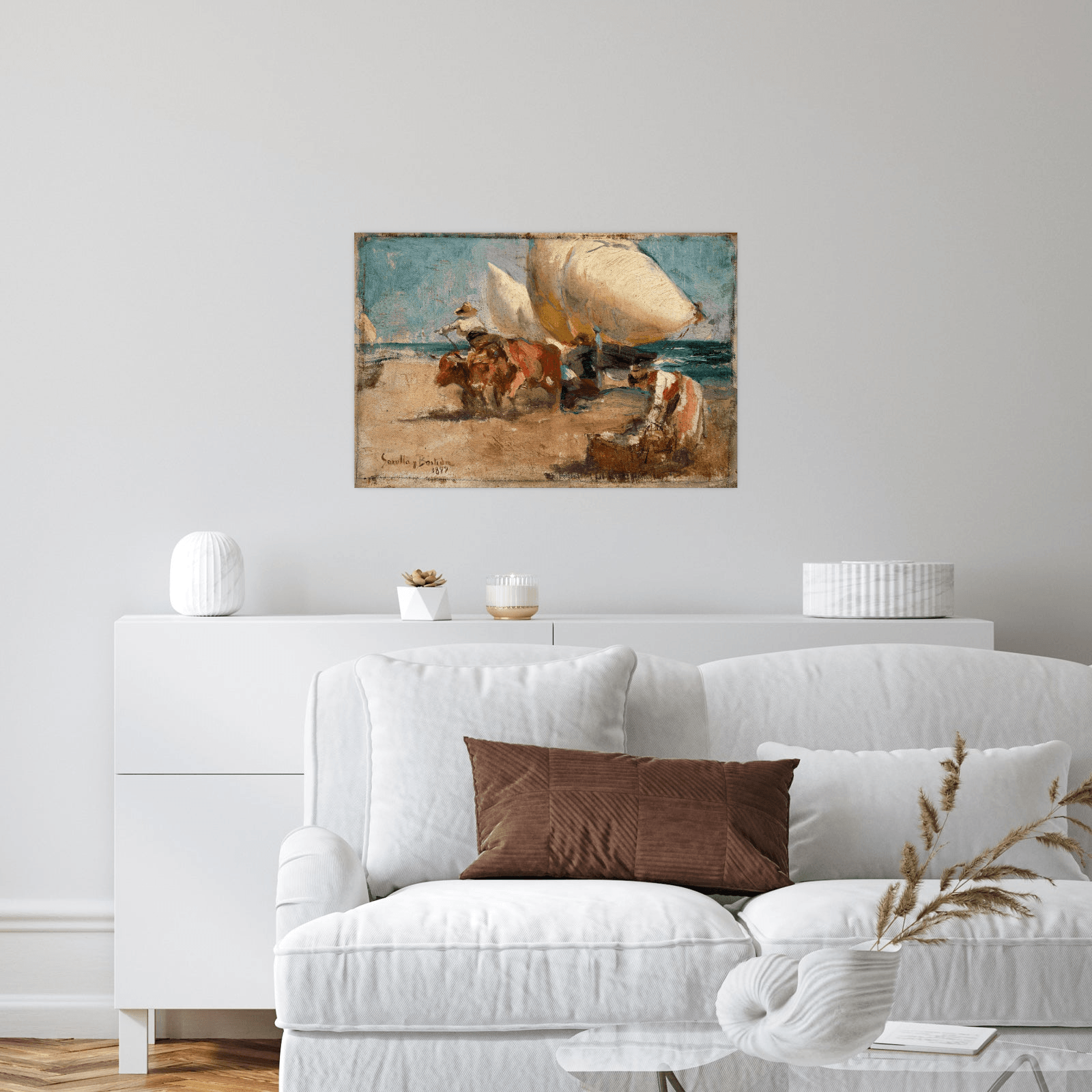 Escena de playa, Joaquín Sorolla - ArtDeco Canvas