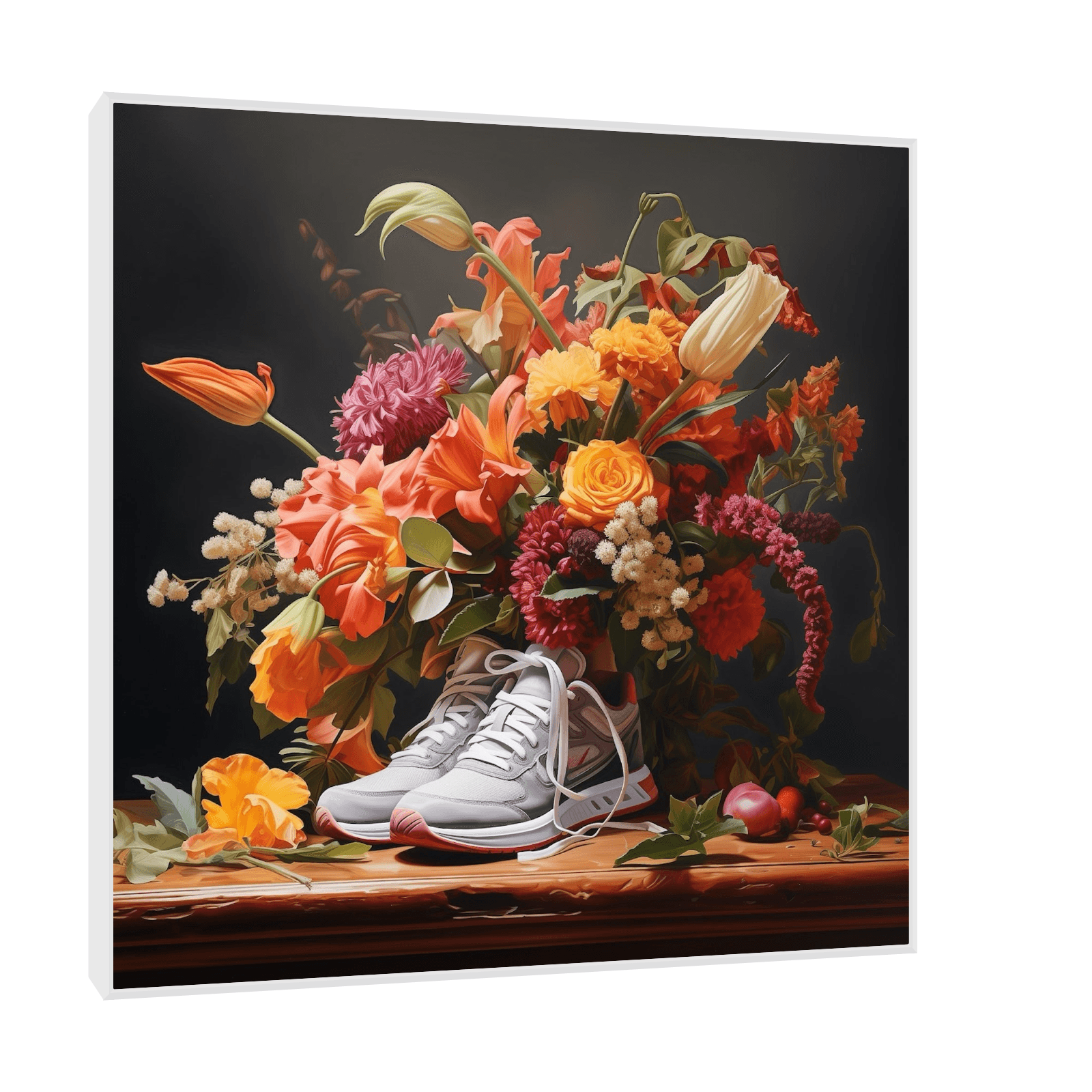 Floral bouquet with the Nike shoes - ArtDeco Canvas