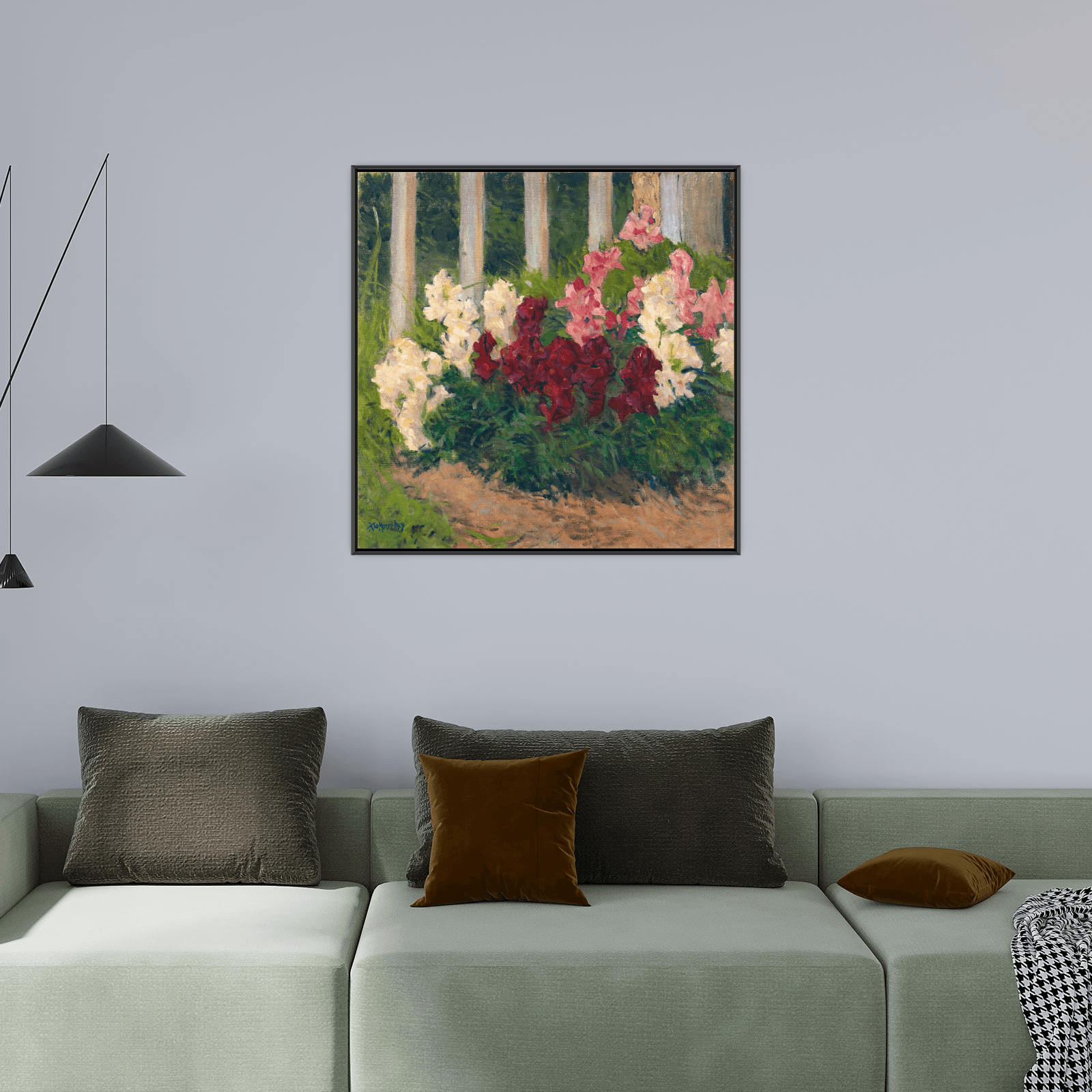 Flowers Before A Garden Fence, Koloman Moser - ArtDeco Canvas