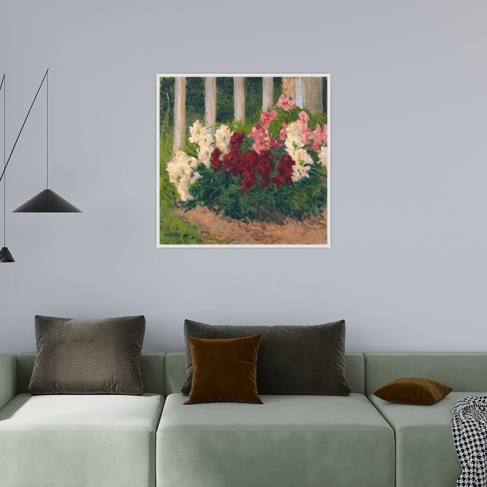 Flowers Before A Garden Fence, Koloman Moser - ArtDeco Canvas