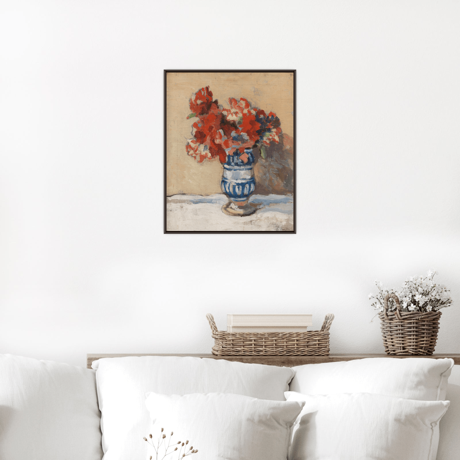 Flowers in a Blue Vase, Christopher Wood - ArtDeco Canvas