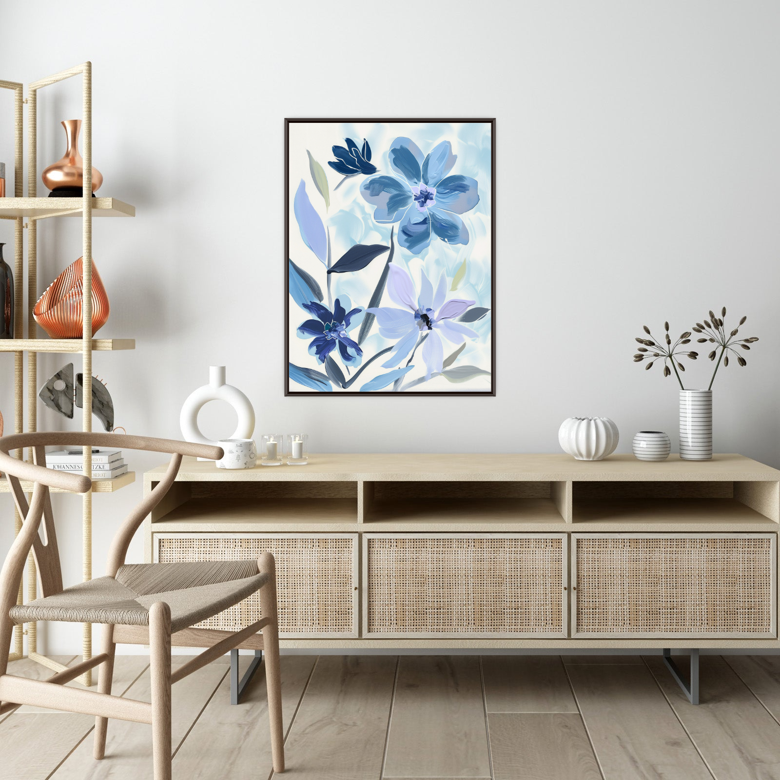 Flowers on beige
