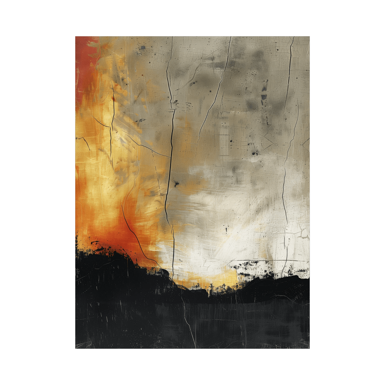 Forest fire - ArtDeco Canvas