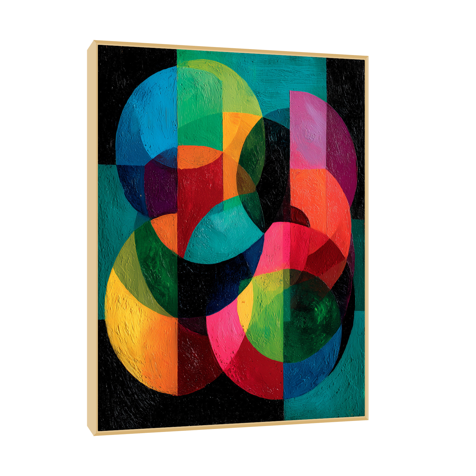 Geometric Fusion – Colorful Abstract Circle Composition