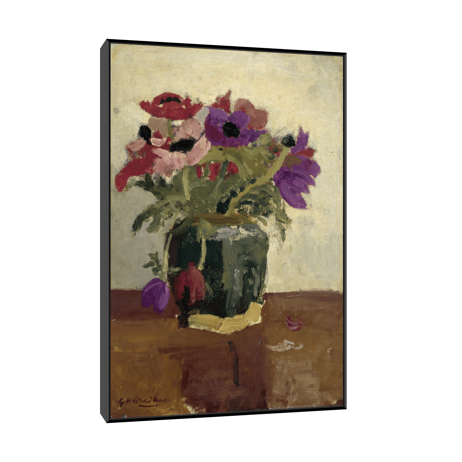 Ginger Pot wit Anemones, George Hendrik Breitner - ArtDeco Canvas