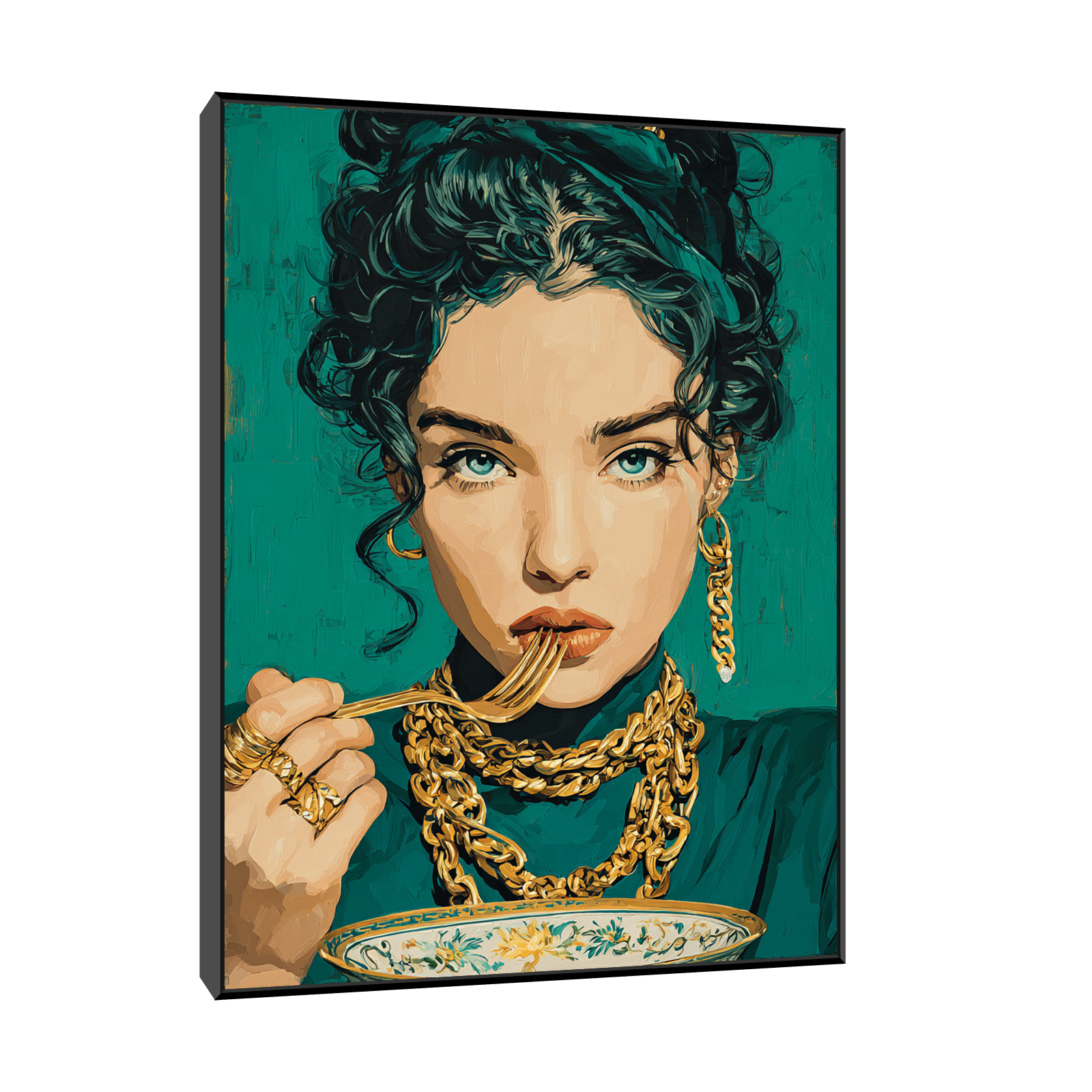 Golden Appetite – Bold & Luxurious Portrait Art