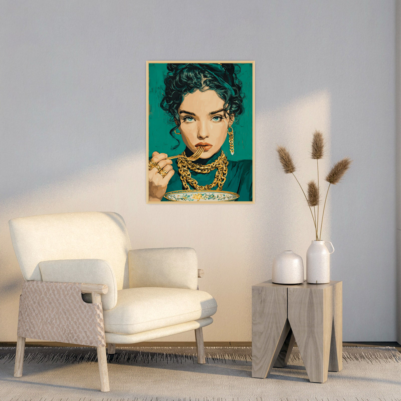 Golden Appetite – Bold & Luxurious Portrait Art
