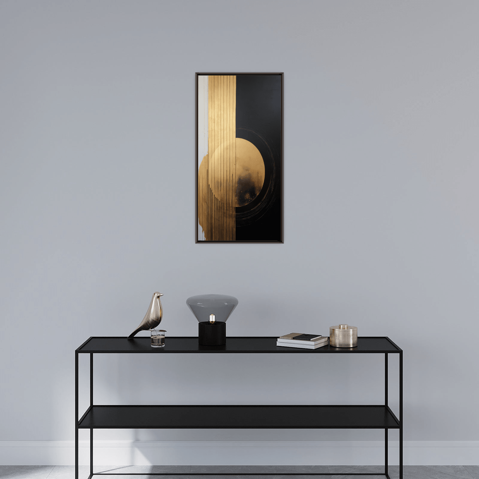 Golden circle depiction - ArtDeco Canvas