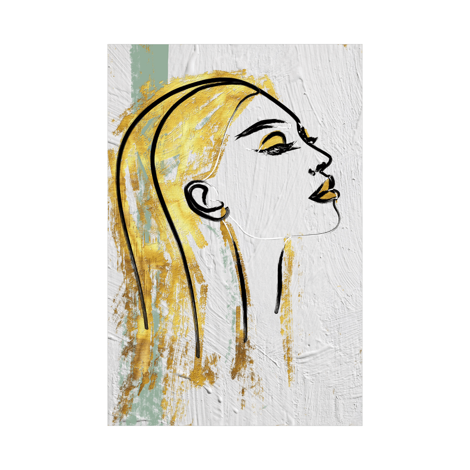 Golden portrait - ArtDeco Canvas