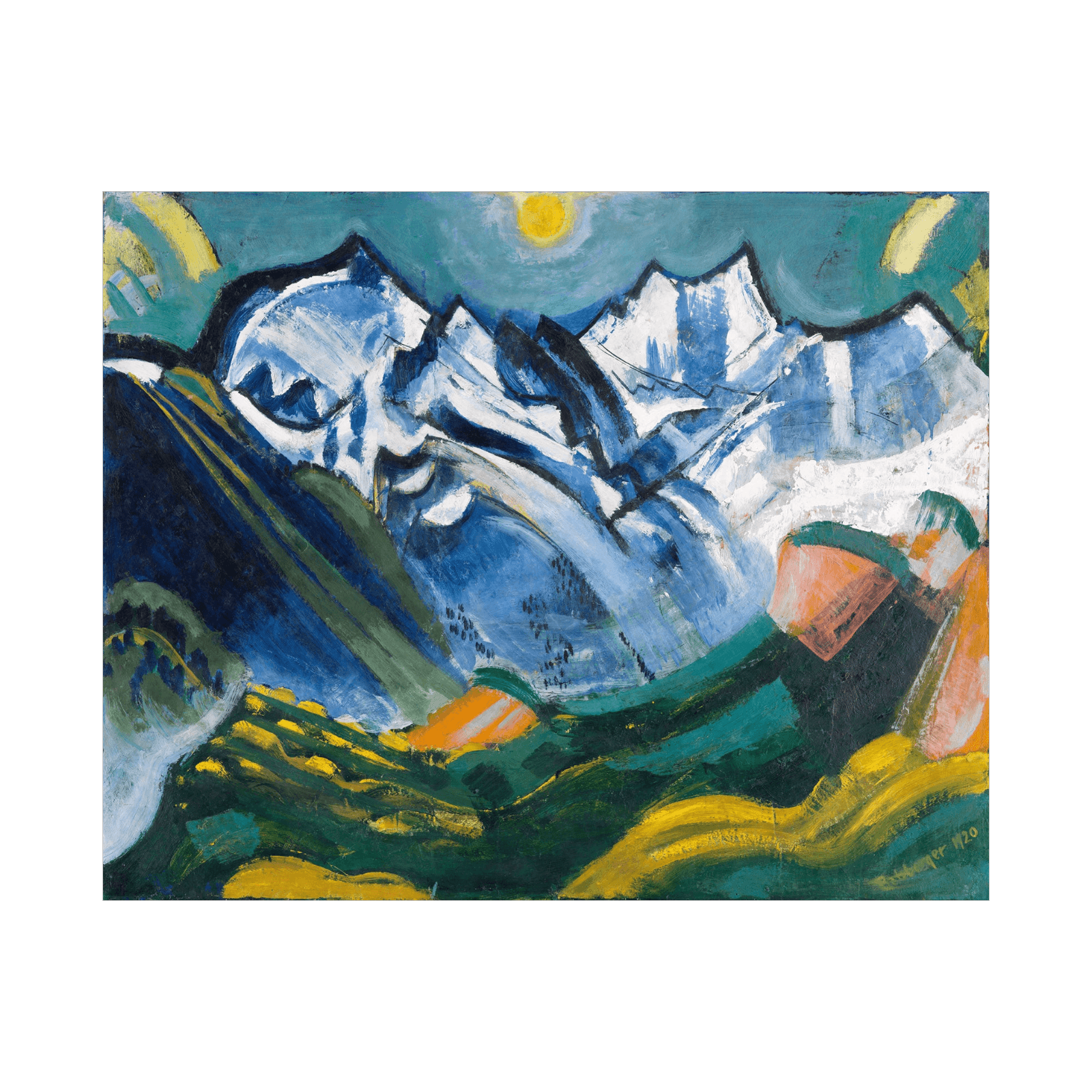 High mountain landscape, August Babberger - ArtDeco Canvas