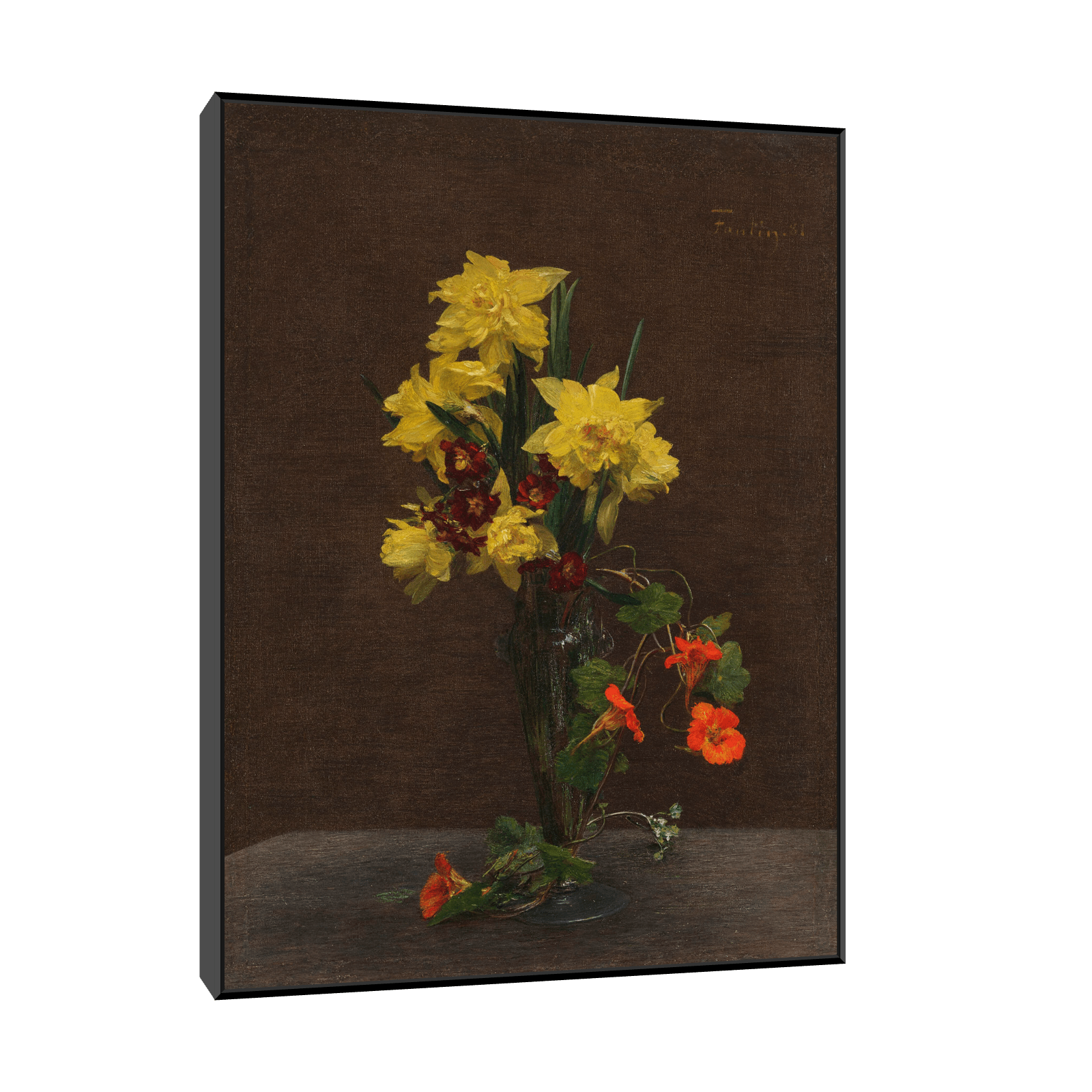 Jonquilles et capucines, Henri Fantin-Latour - ArtDeco Canvas