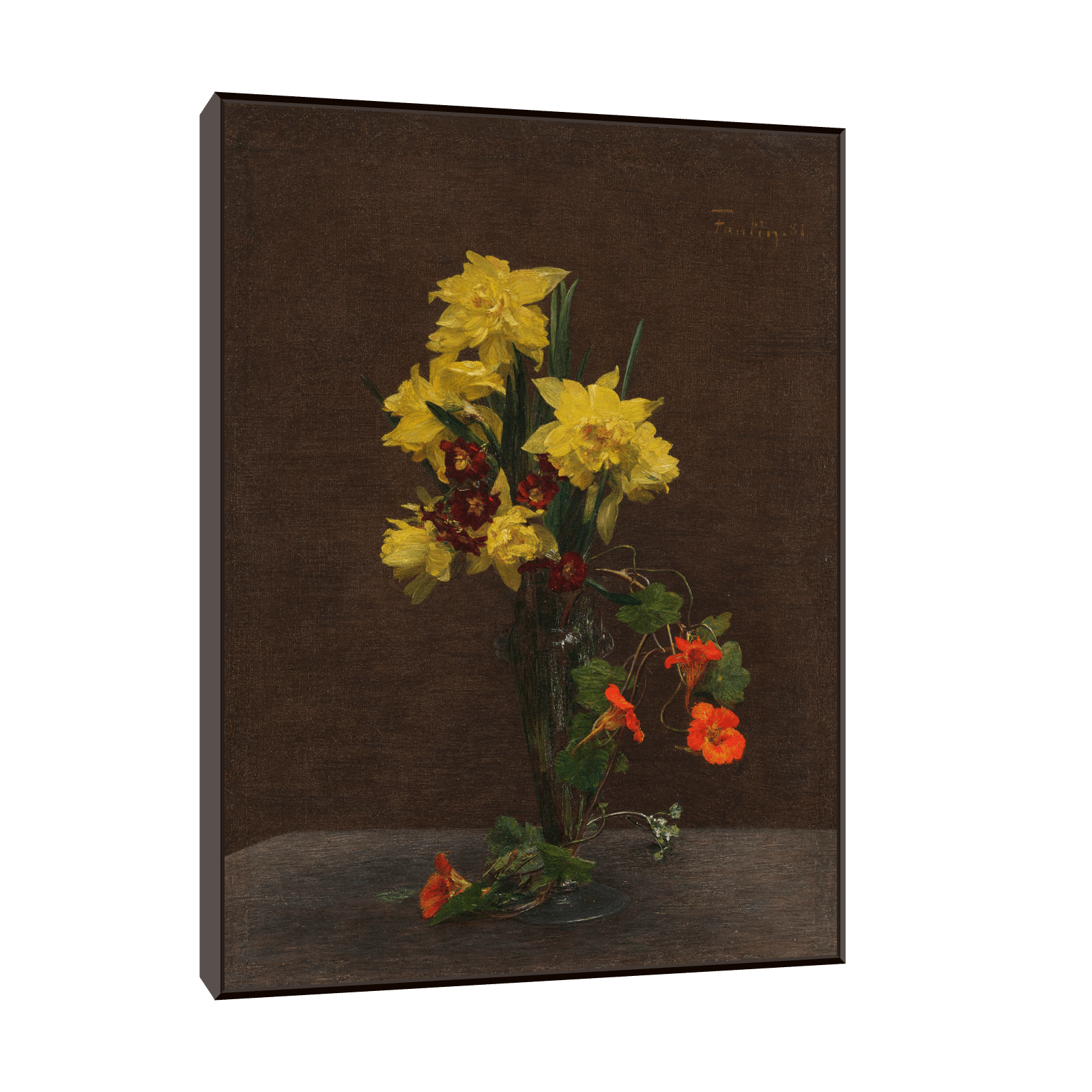 Jonquilles et capucines, Henri Fantin-Latour - ArtDeco Canvas