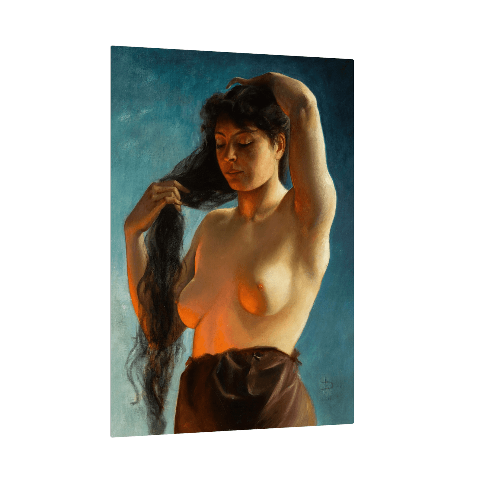 La belle aux cheveux noirs, Maxime Dastugue - ArtDeco Canvas