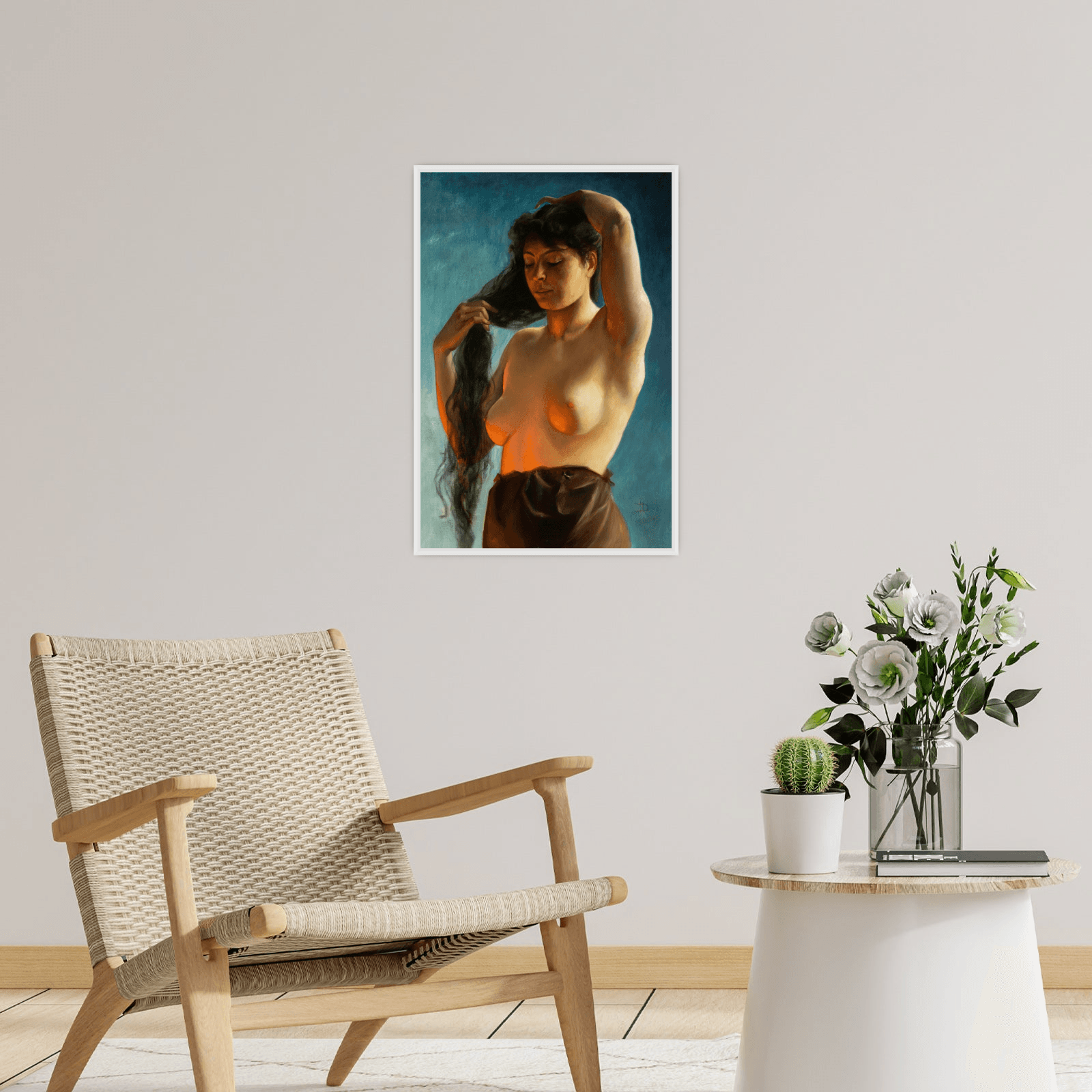 La belle aux cheveux noirs, Maxime Dastugue - ArtDeco Canvas