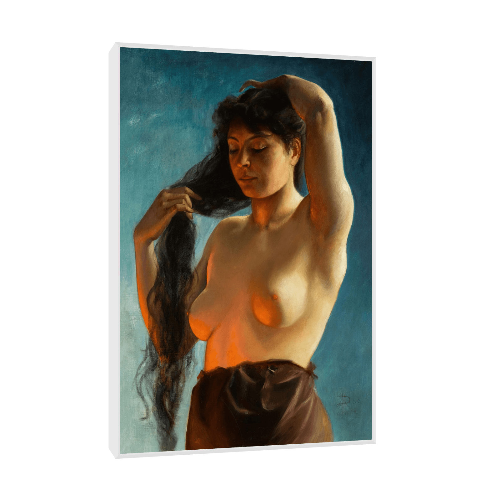 La belle aux cheveux noirs, Maxime Dastugue - ArtDeco Canvas