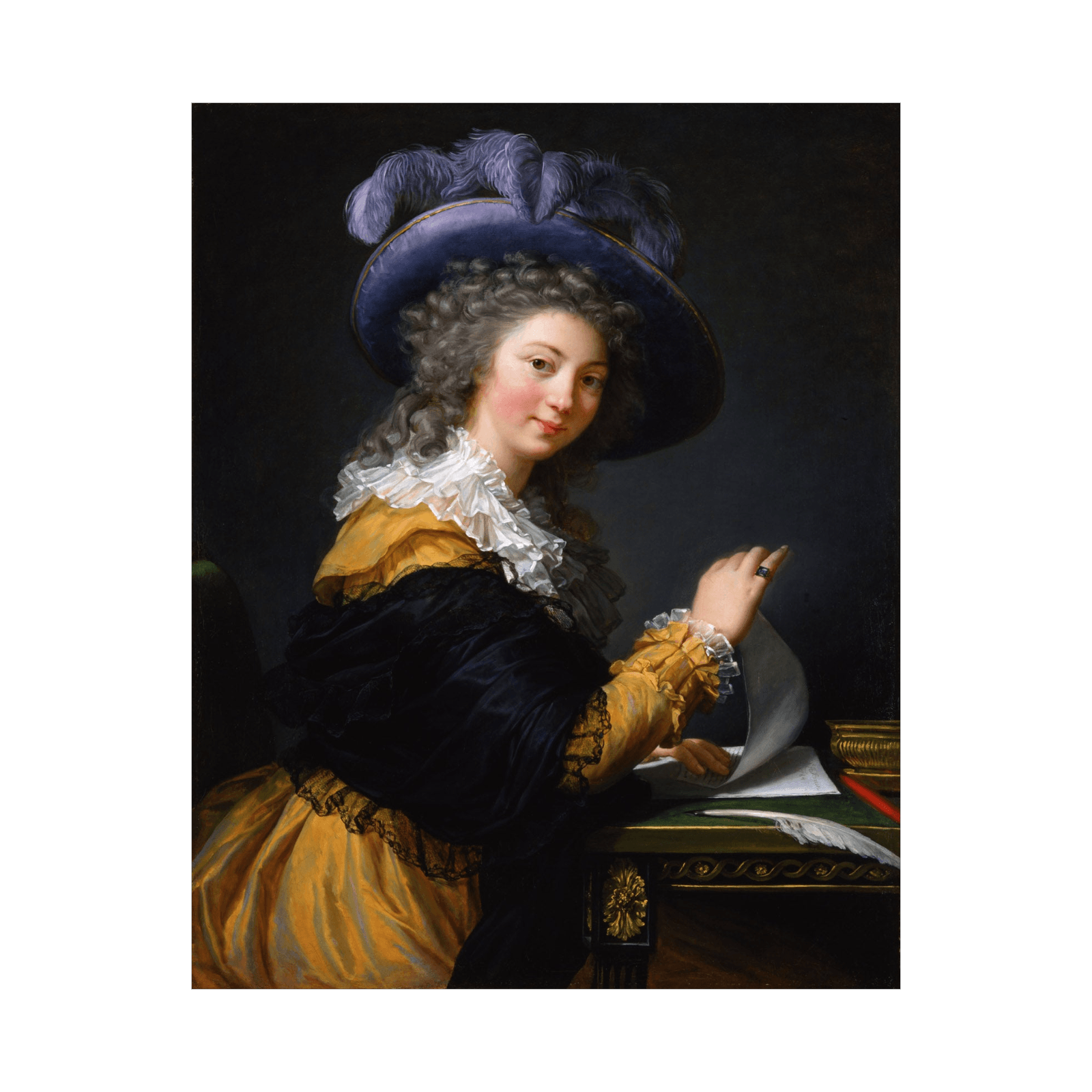 Lady Folding a Letter, Elisabeth Louise Vigée Le Brun - ArtDeco Canvas