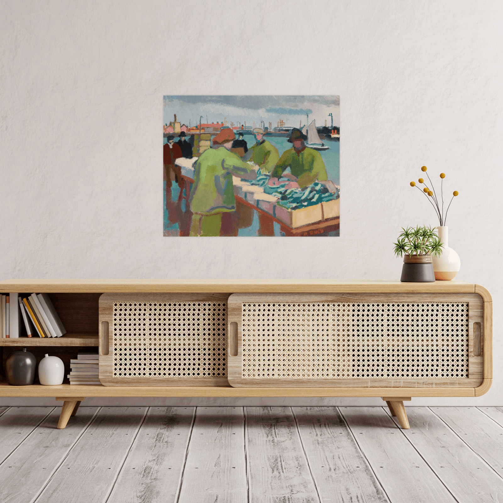Le marché aux poissons, Raoul Dufy - ArtDeco Canvas