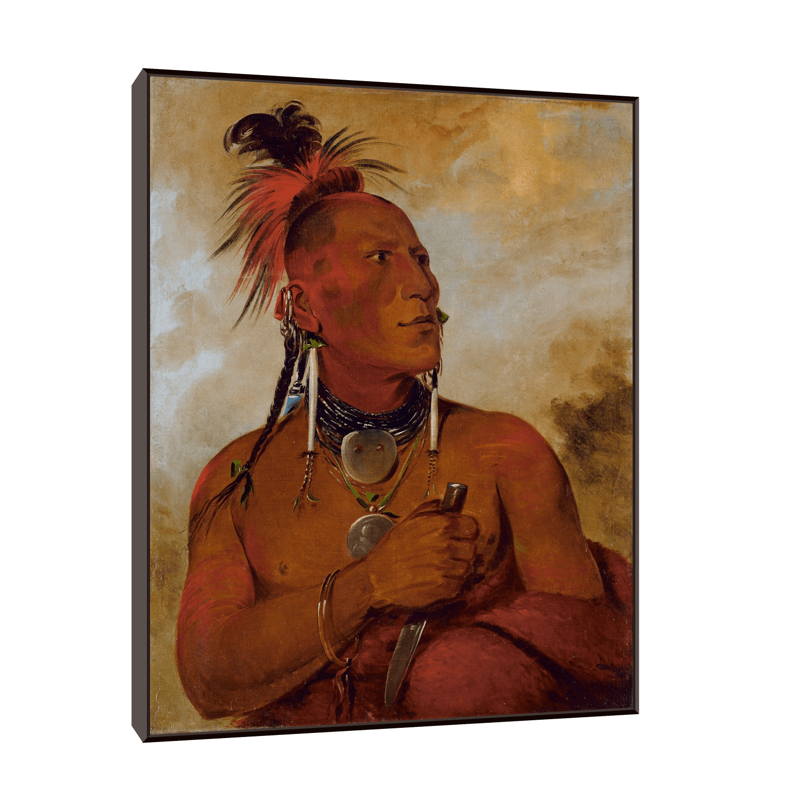 Little White Bear, a Distinguished Brave, George Catlin - ArtDeco Canvas