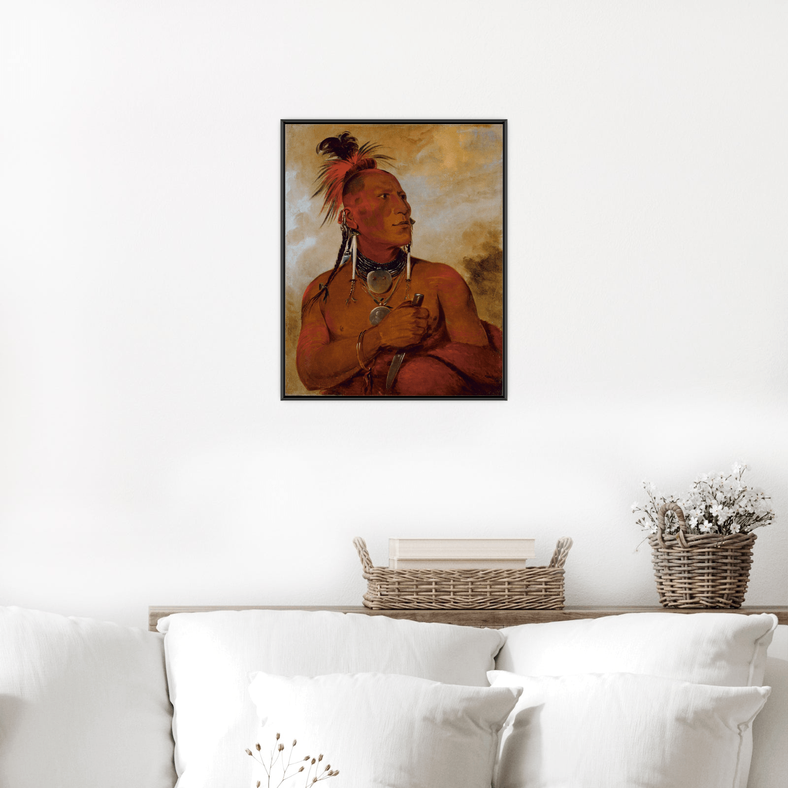 Little White Bear, a Distinguished Brave, George Catlin - ArtDeco Canvas