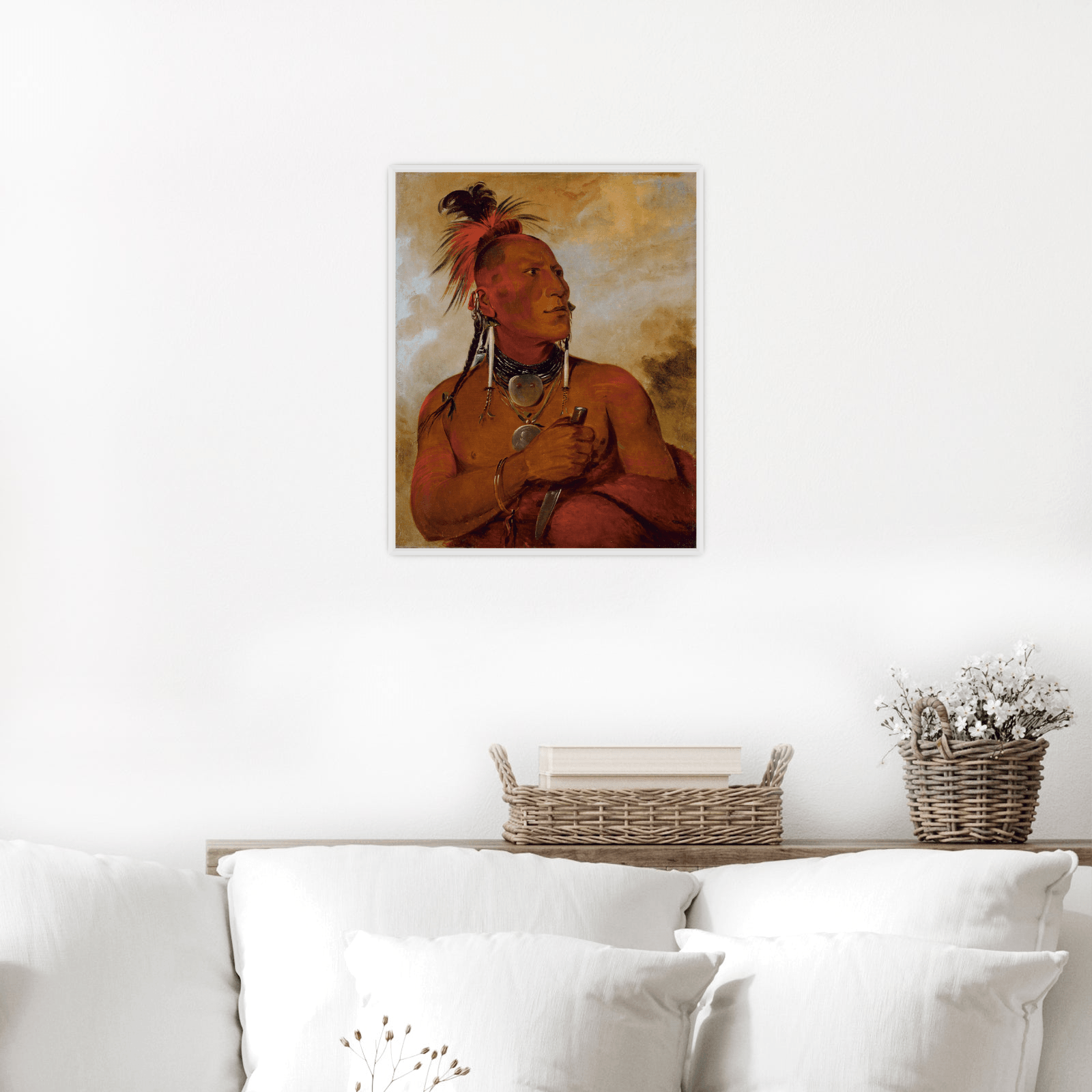 Little White Bear, a Distinguished Brave, George Catlin - ArtDeco Canvas