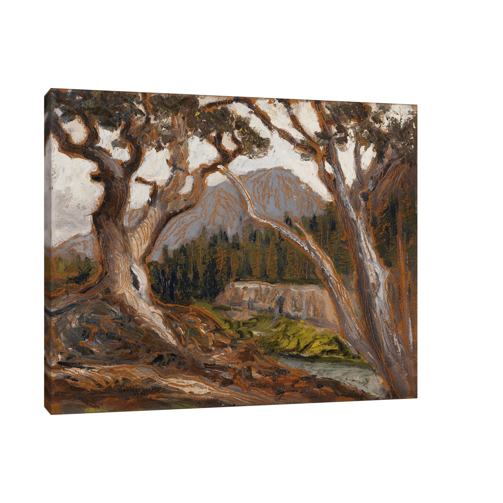 Long’s Peak from Loch Vale, Estes Park, Colorado, Grant Wood - ArtDeco Canvas
