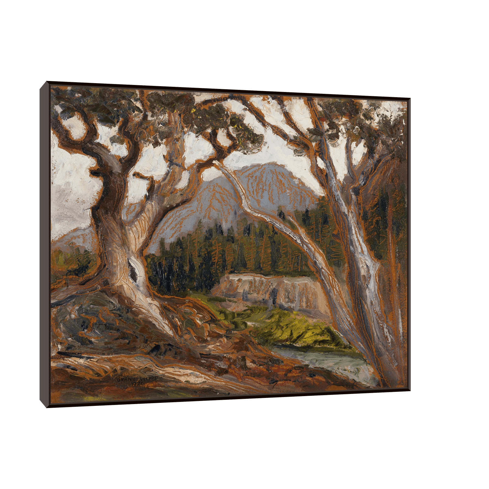 Long’s Peak from Loch Vale, Estes Park, Colorado, Grant Wood - ArtDeco Canvas