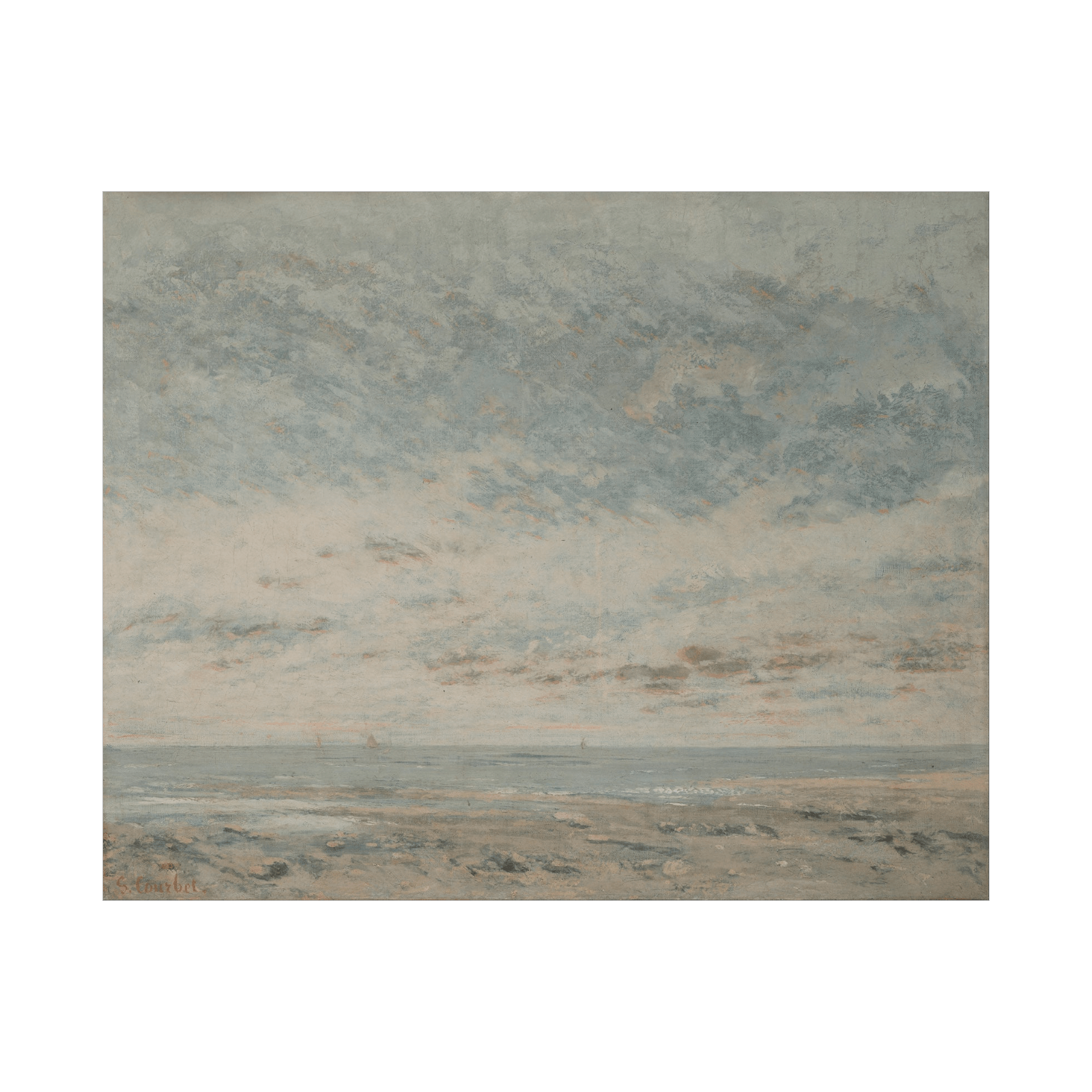 Low Tide at Trouville, Gustave Courbet