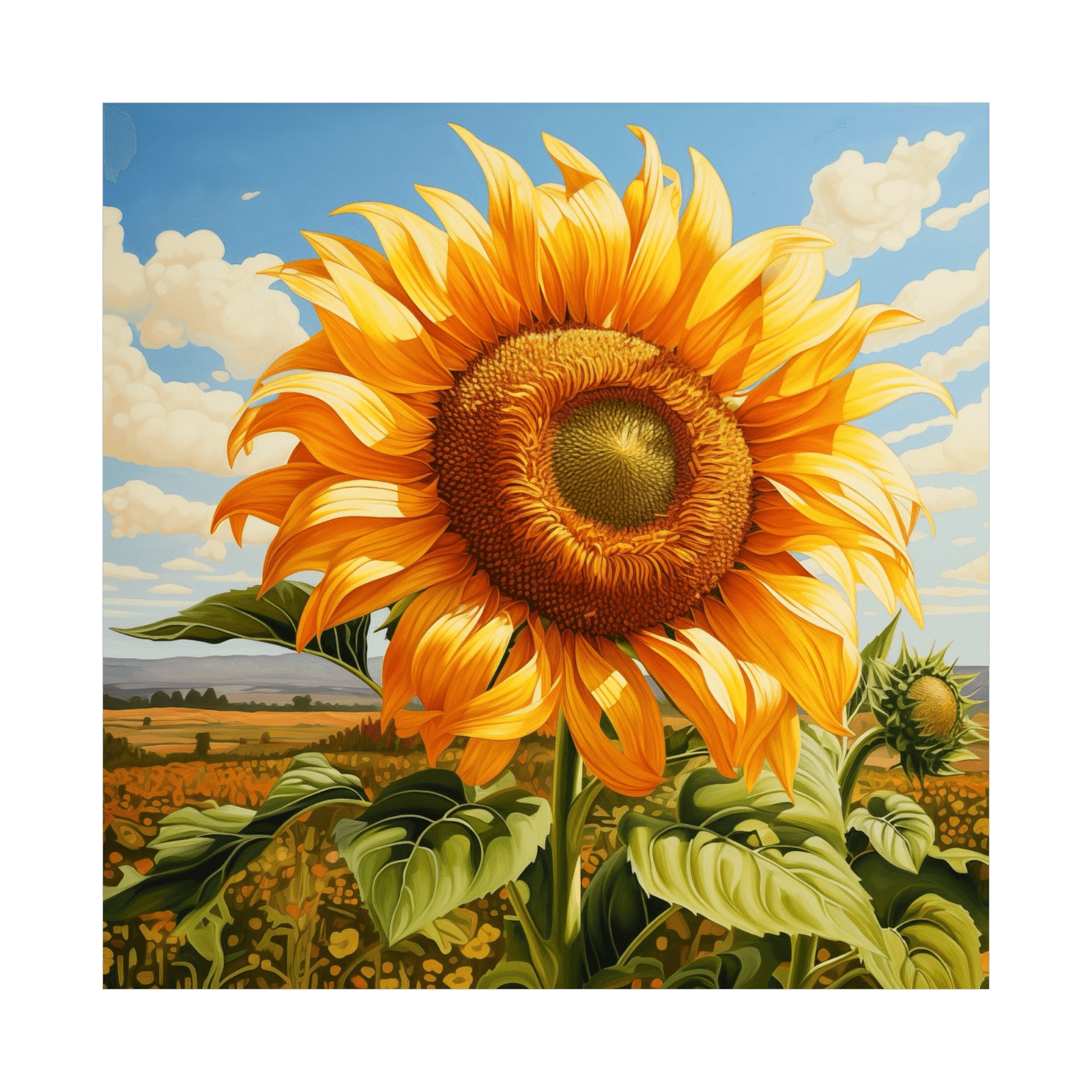 Majestic sunflower - ArtDeco Canvas
