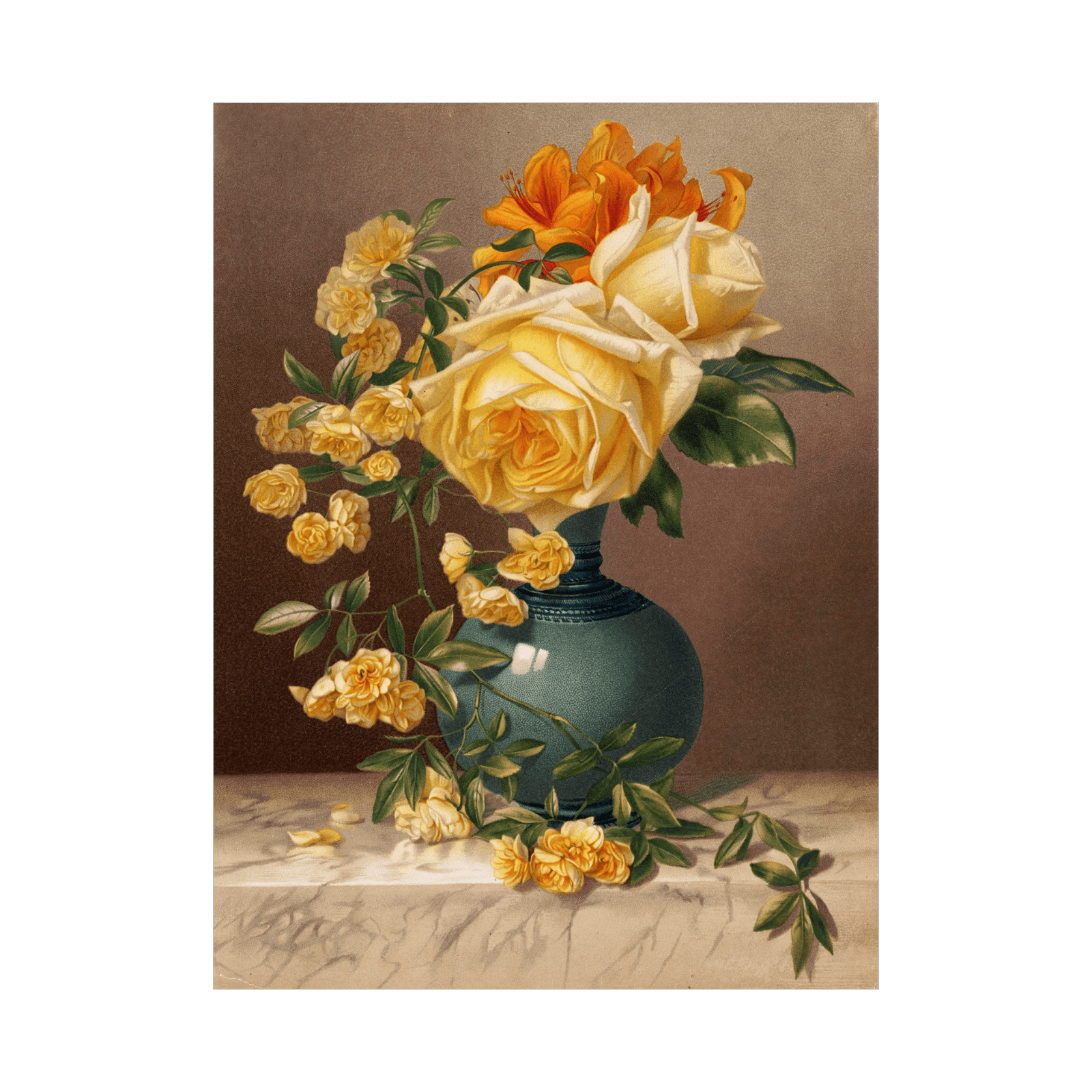 Marchal Niel Roses, William Duffield - ArtDeco Canvas