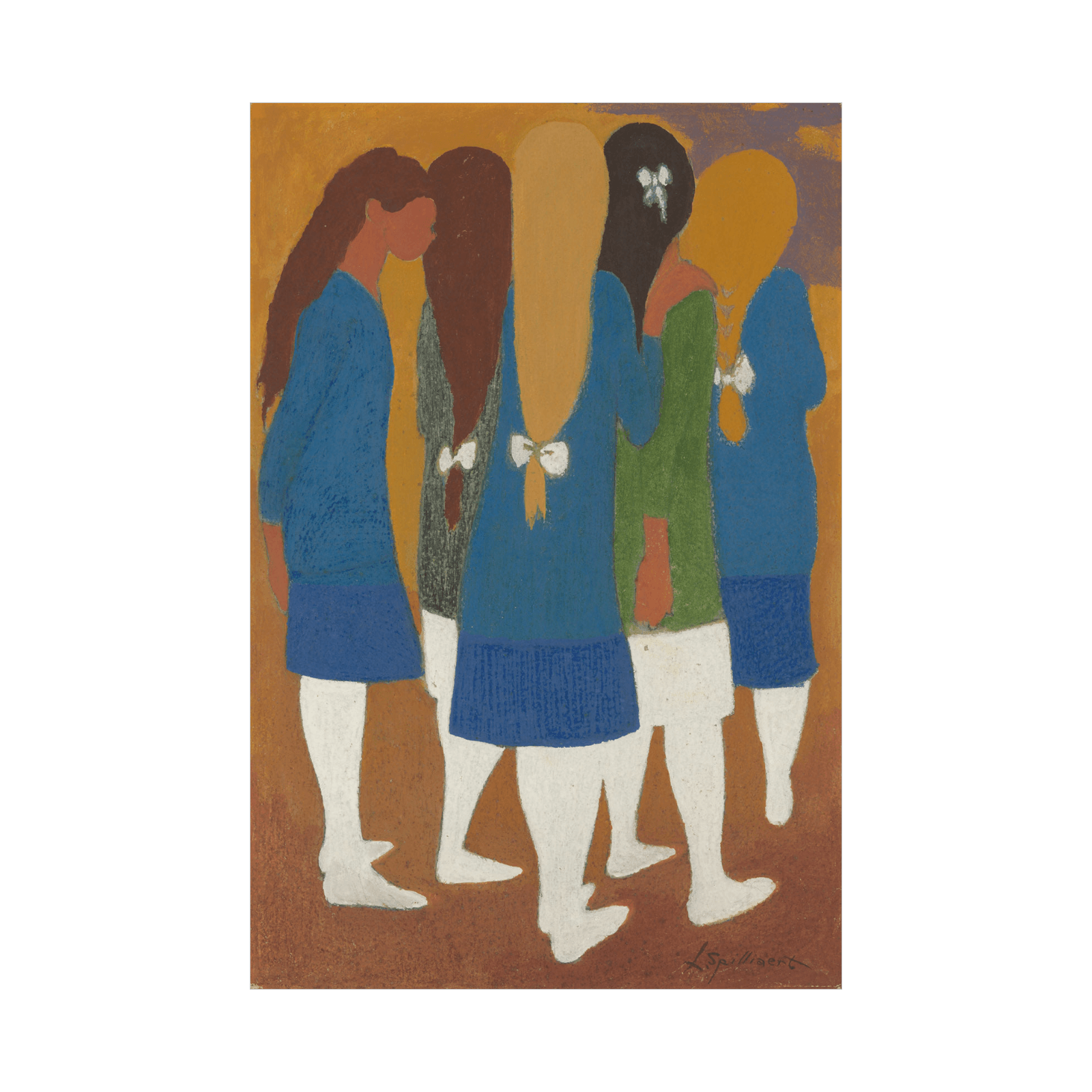 Meisjes met witte kousjes, Léon Spilliaert - ArtDeco Canvas