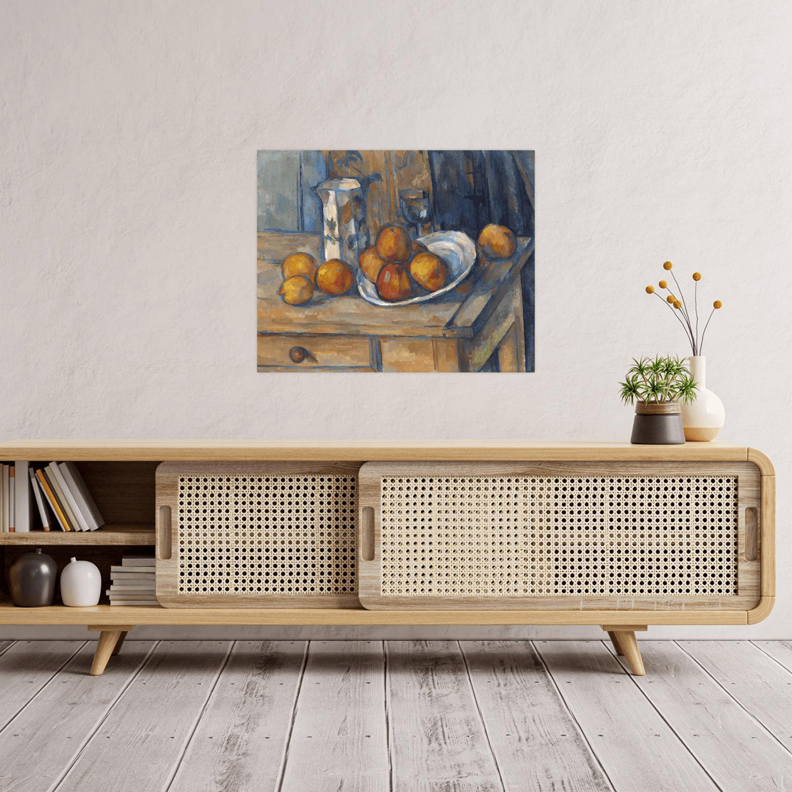 Milk Jug and Fruit, Paul Cézanne - ArtDeco Canvas