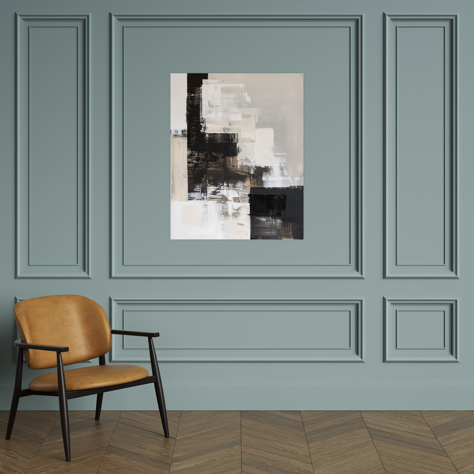Monochrome Rhythm – Neutral Abstract Wall Art