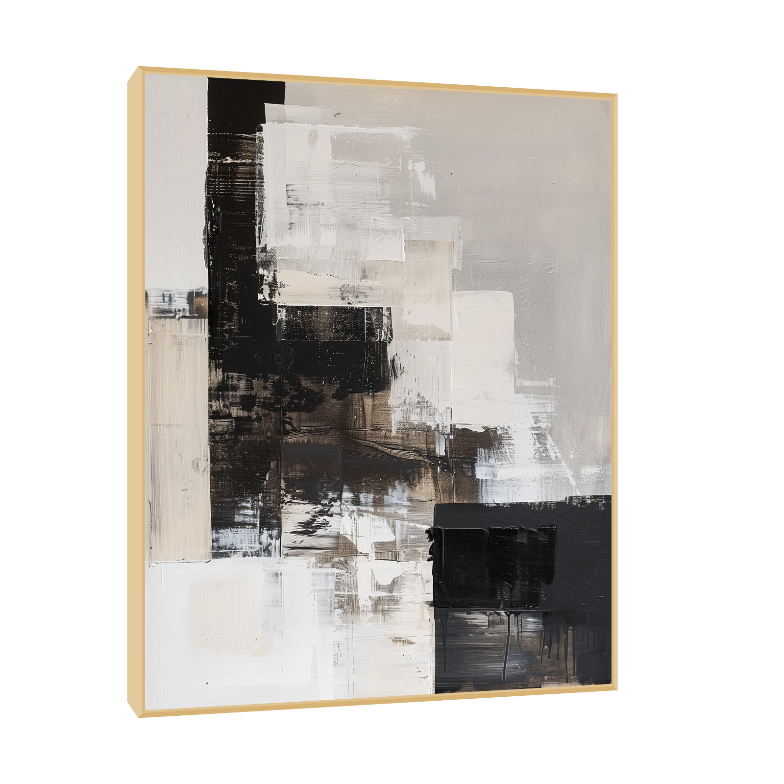 Monochrome Rhythm – Neutral Abstract Wall Art