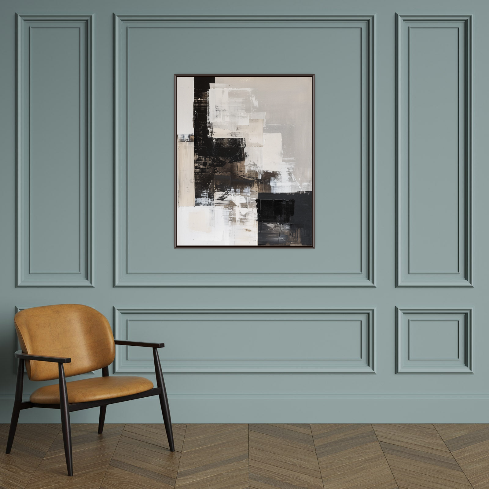 Monochrome Rhythm – Neutral Abstract Wall Art