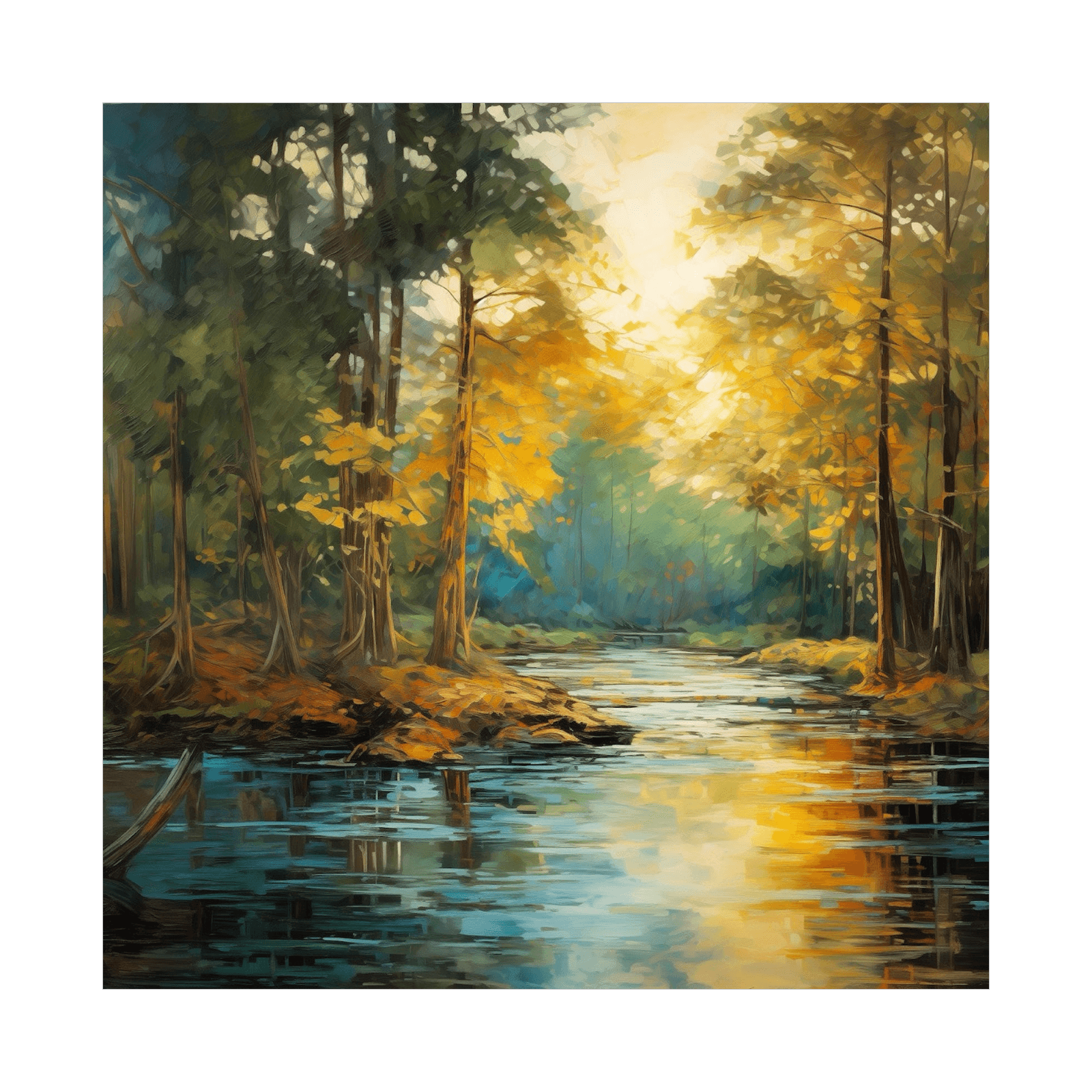 Morning mood in the forest - ArtDeco Canvas