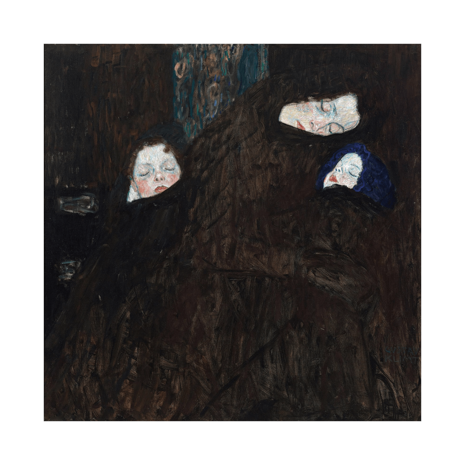 Mother with two children, Gustav Klimt - ArtDeco Canvas