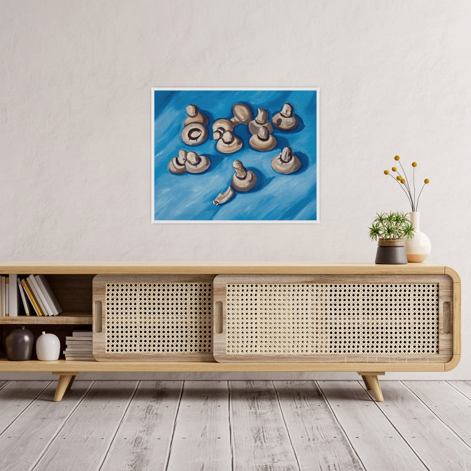 Mushrooms on a Blue Background, Marsden Hartley - ArtDeco Canvas