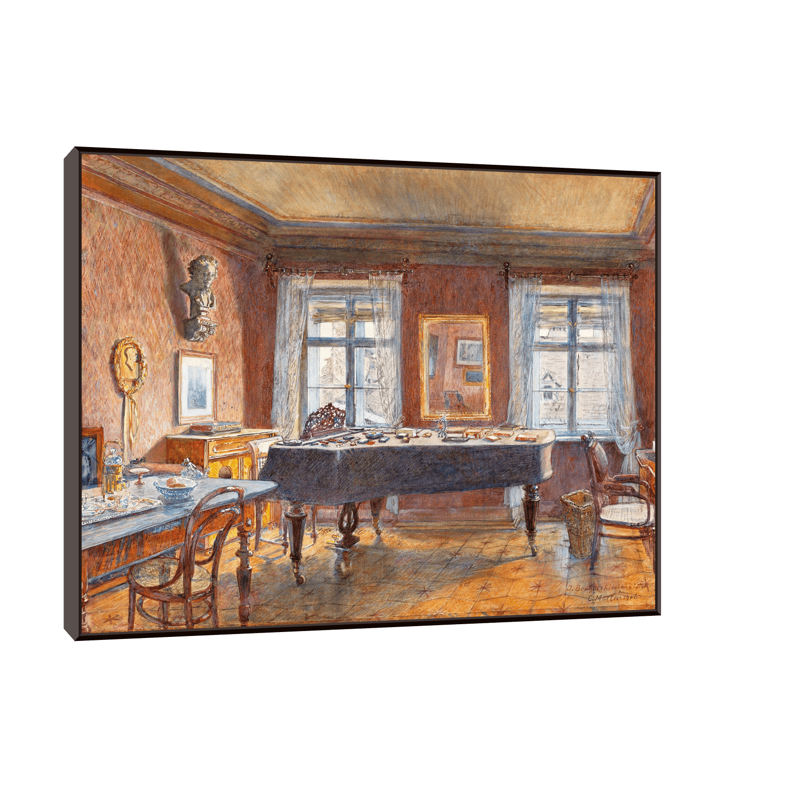 Music room of Johannes Brahms, Carl Müller - ArtDeco Canvas