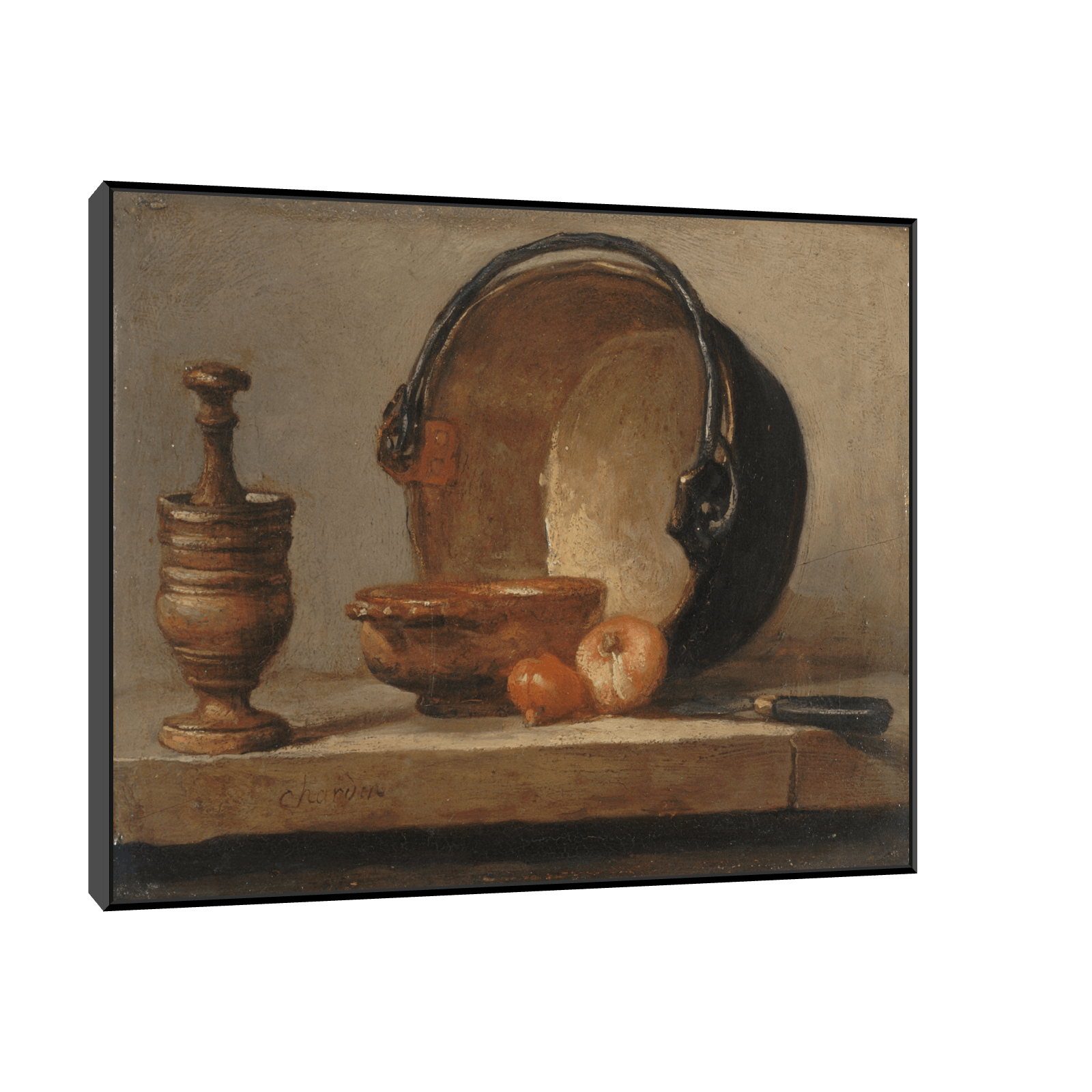 Nature morte au chaudron de cuivre, Jean Siméon Chardin - ArtDeco Canvas