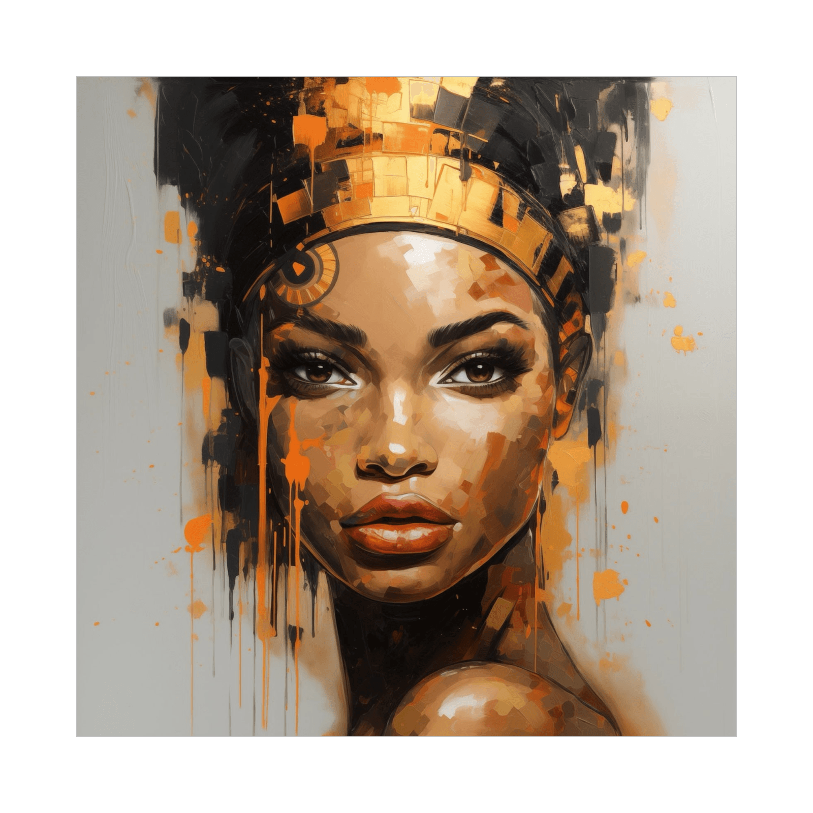 Nubian beauty queen - ArtDeco Canvas