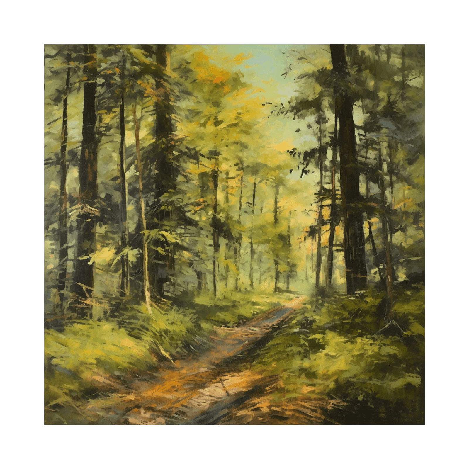 Old forest path - ArtDeco Canvas