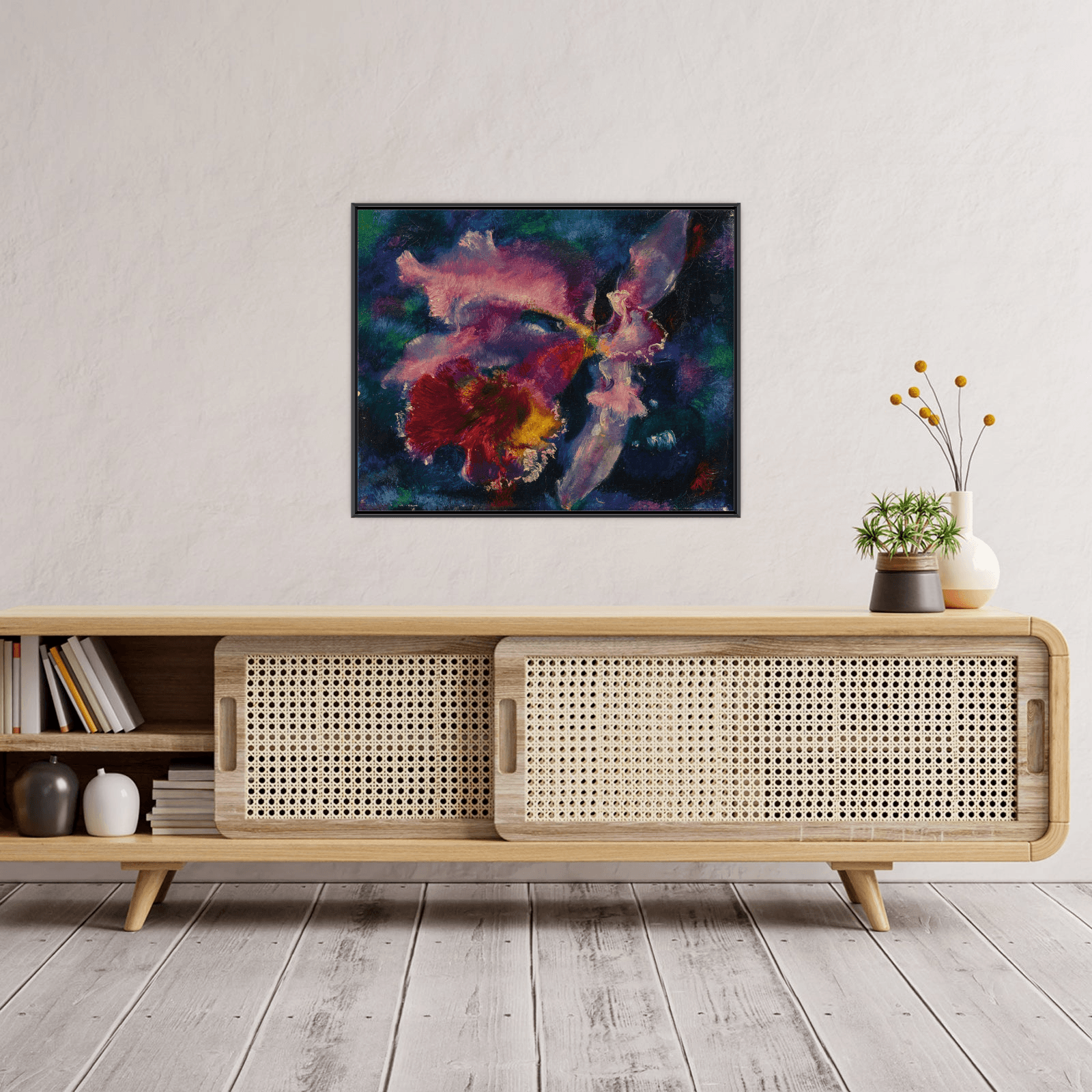 Orchidee auf blauem Grund, Augusto Giacometti - ArtDeco Canvas