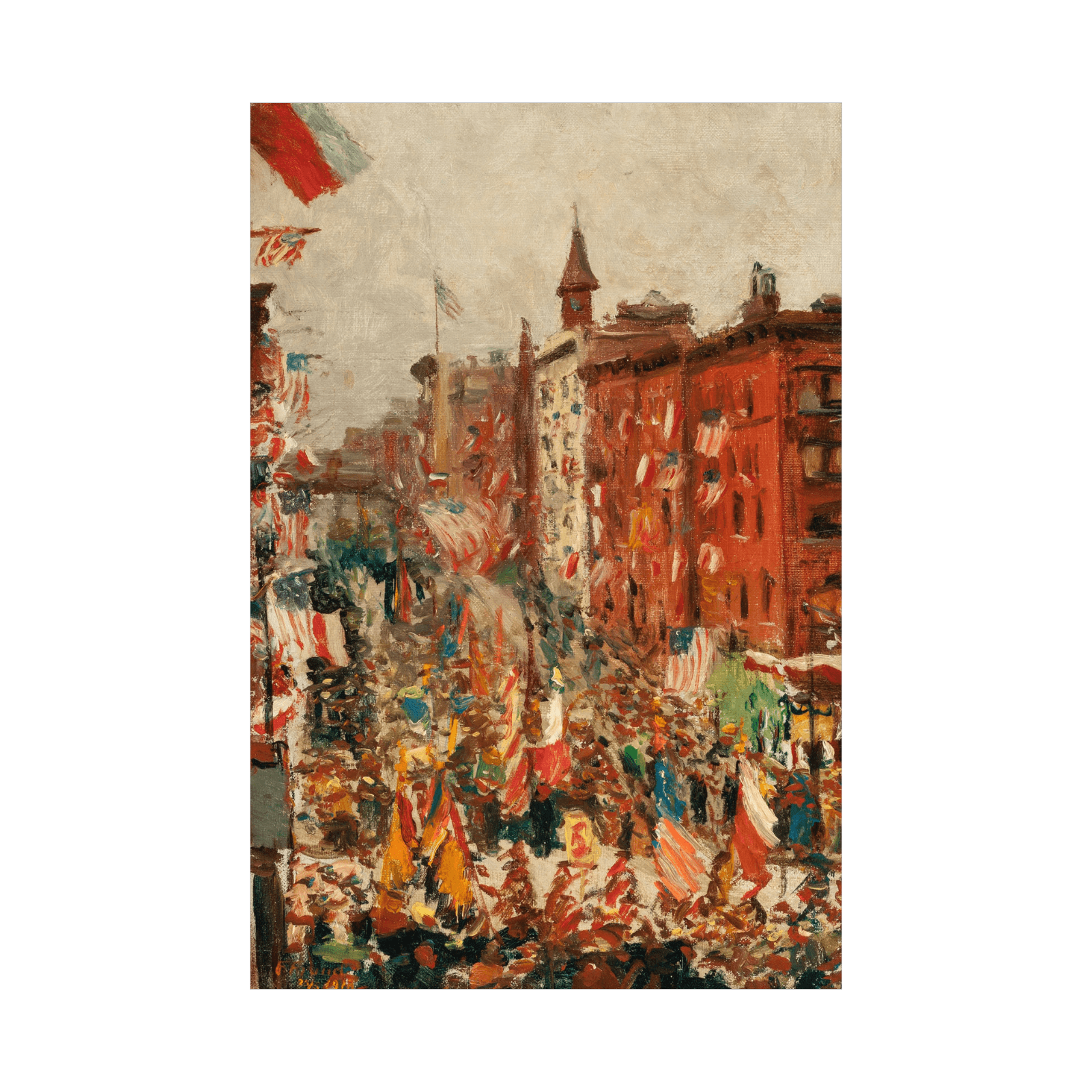 Parade on York Avenue, American School - ArtDeco Canvas