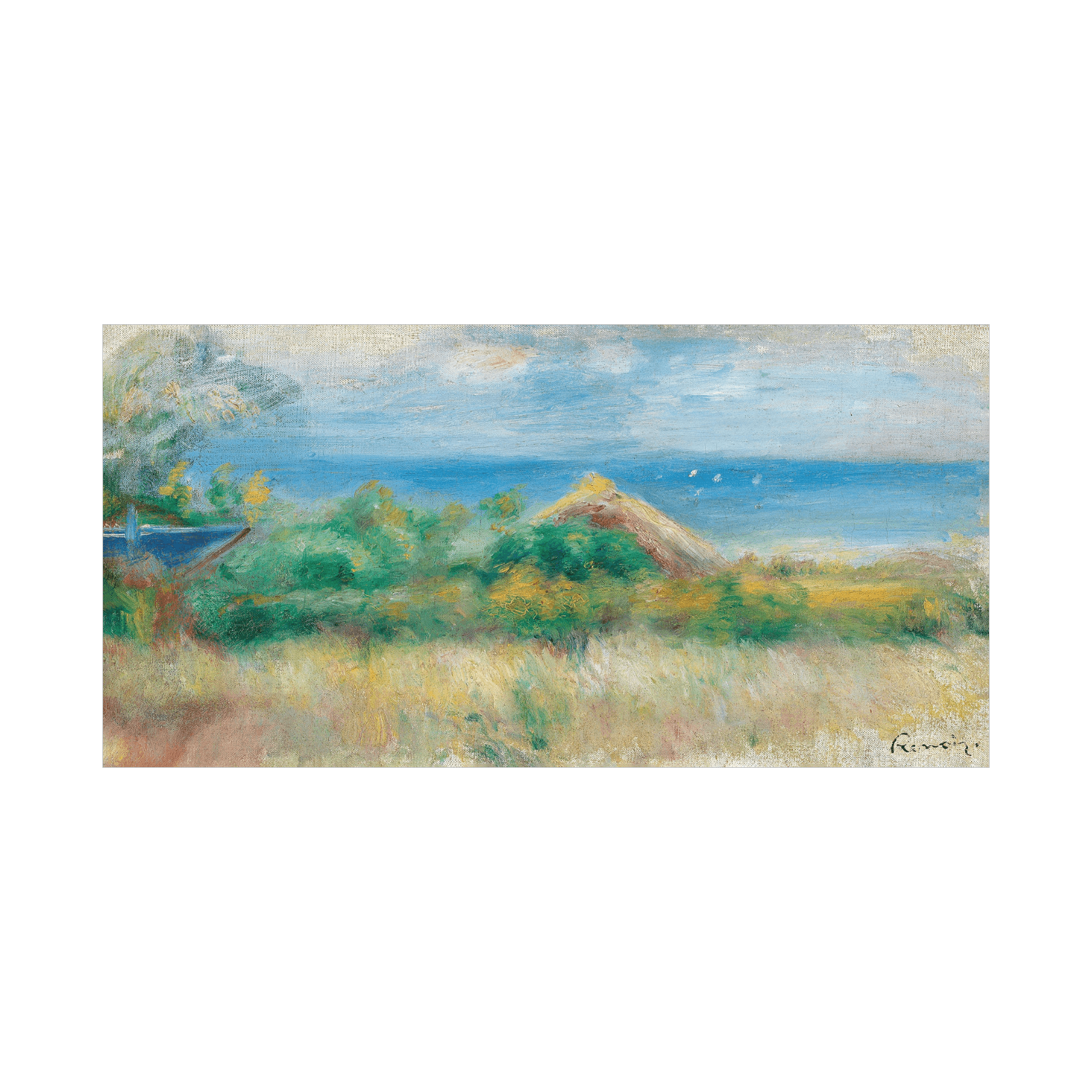 Paysage avec fond de mer, Pierre-Auguste Renoir - ArtDeco Canvas