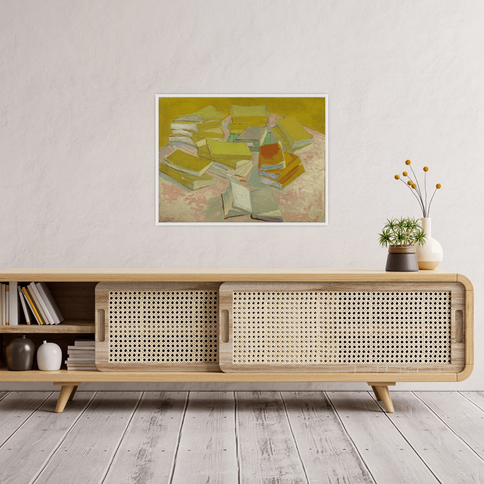 Piles of French novels, Vincent van Gogh - ArtDeco Canvas