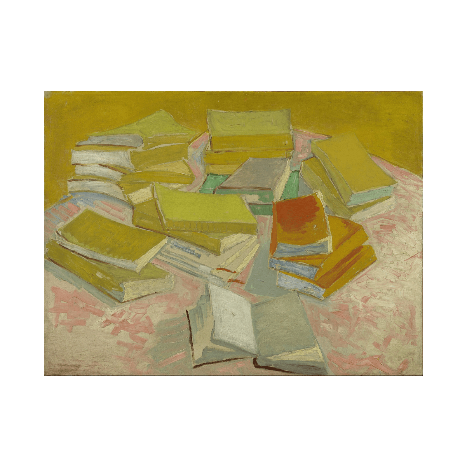 Piles of French novels, Vincent van Gogh - ArtDeco Canvas