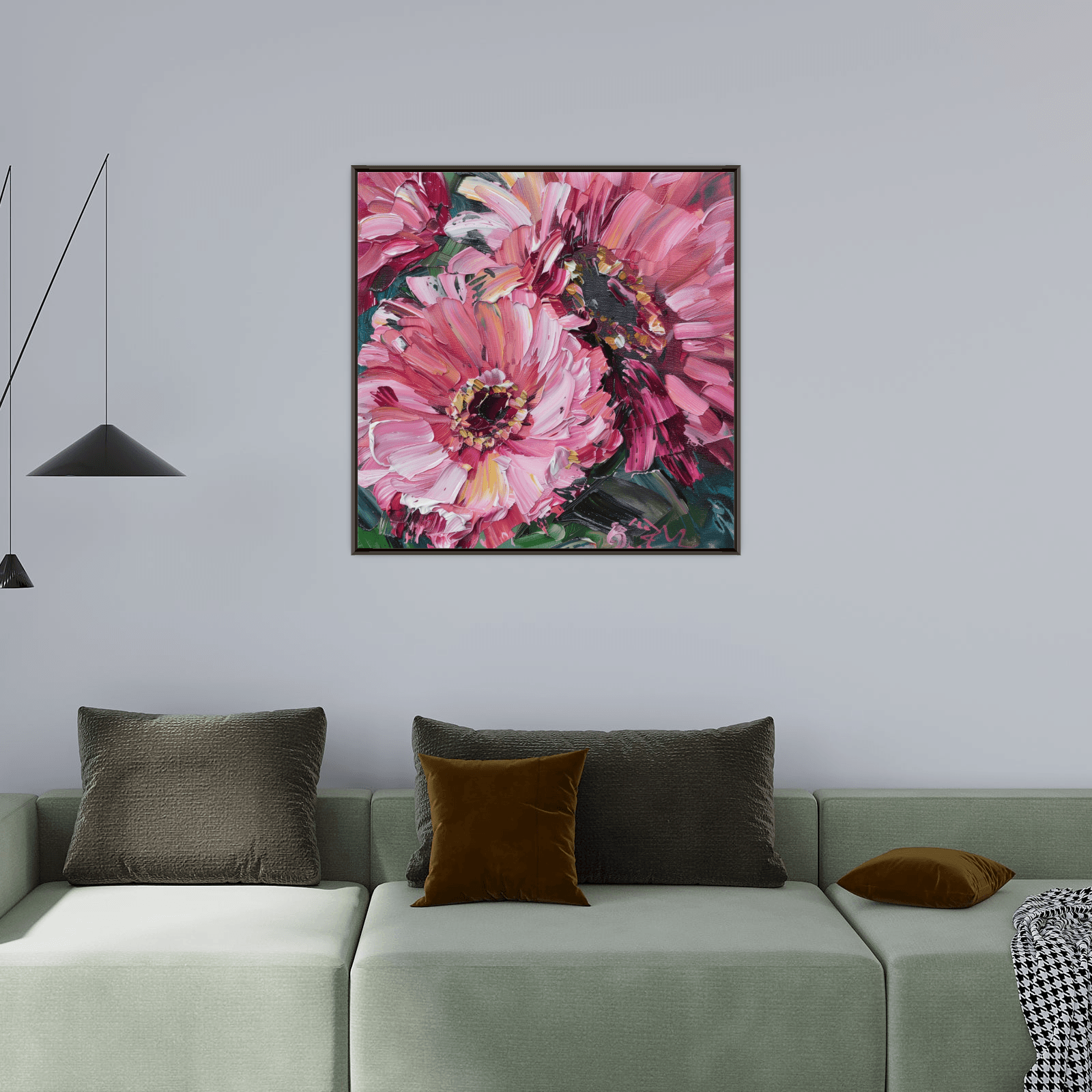 Pink flowers ll - ArtDeco Canvas
